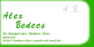 alex bedecs business card